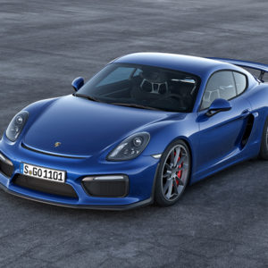 Blauer neuer Porsche Cayman GT4 CHF 104'700