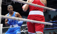 Der Schweizer Boxer Angel Roque, der in der Qualifikation für die Olympiade steht